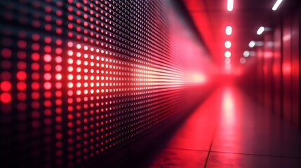Wall Mural - a red wall with a red dot in the middle