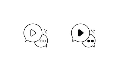 Communication vector icons set stock illustration