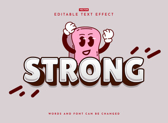 Wall Mural - cute pink sandwich character with strong bold modern 3d text effect