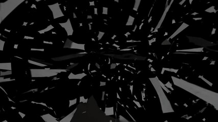 Wall Mural - abstract digital explosion with dynamic lines and depth perception creating a dark, cosmic atmospher