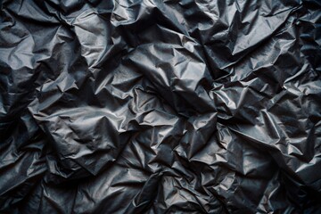 Canvas Print - crumpled dark plastic surface with abstract texture