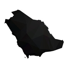 Wall Mural - Abstract Polygon -  Low Poly Color Black Saudi Arabia map. Vector Illustration eps10.