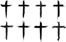 Distress Christian Cross Icon Vector Images