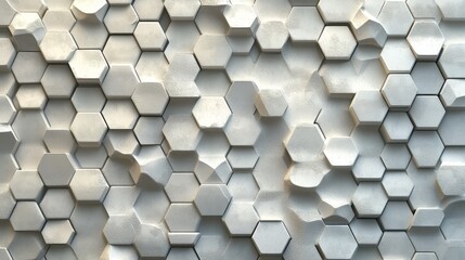 The background image depicts a polished, futuristic wall design with white tiles and 3D diamond-shaped blocks, created using rendering techniques