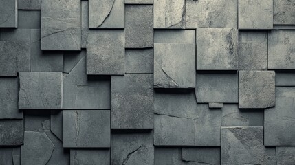 The image features a wall made from Semigloss, 3D Mosaic Tiles, with a White, Futuristic, Blocks background, arranged in an Arabesque pattern, generated using 3D rendering techniques