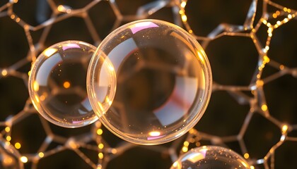 Wall Mural - a group of bubbles floating on top of each other