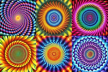 Wall Mural - vibrant abstract optical illusion long exposure mobile wallpaper png elements
