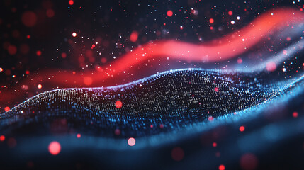 digital data stream background with binary code the flow information of cyber security technology