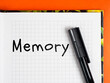 © daniiD - memory title inscription on notepad page colored background