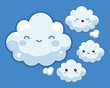 © iconiyo - Cute Cartoon Clouds with Happy Faces