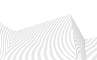 Wall Mural - abstract lines architectural 3d drawing