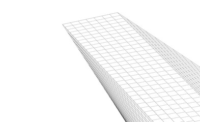 Wall Mural - abstract lines architectural 3d drawing