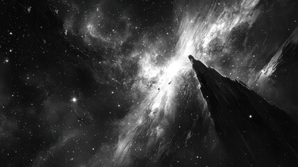 Wall Mural - a dramatic view of a spiky object in outer space