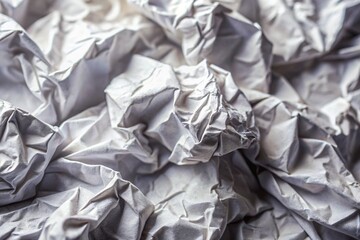 Canvas Print - abstract folds in crumpled white paper texture close up
