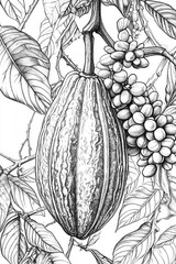Cocoa Pod on Plant