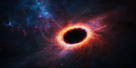 Wall Mural - formation of an intergalactic portal in space. cosmic landscape