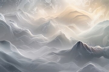 Wall Mural - Silver Gradient Background with Dreamy Haze Texture for Digital Art and Design