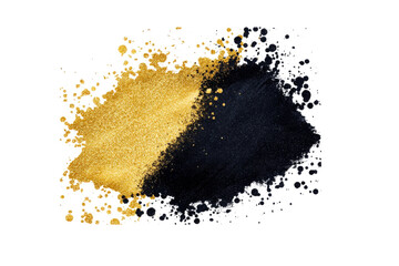 Wall Mural - bright gold and deep black powder blend in striking contrast
