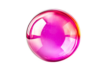 Wall Mural - a vibrant round bubble displays shades of pink, purple, and orange