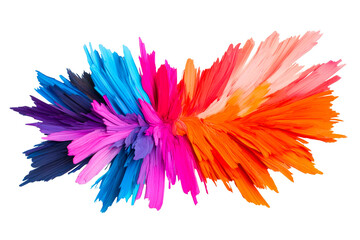Canvas Print - vibrant abstract paint strokes on transparent background