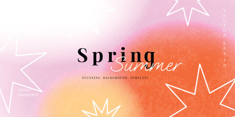 Wall Mural - abstract summer gradient mesh background vector. wallpaper design with sparkle in grainy and blurry 