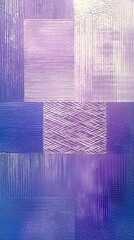 Wall Mural - abstract blocks purple, lavender, and white with textures