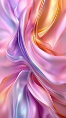Wall Mural - abstract silky, colorful swirls in hues of pink, purple, and gold blend seamlessly