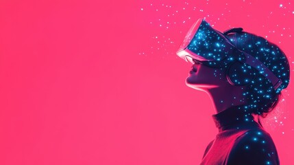 Digital transformation and innovation concept with a glowing holographic interface.