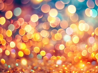 Wall Mural - Abstract Bokeh Background: Soft Focus Light Spots & Glowing Templates