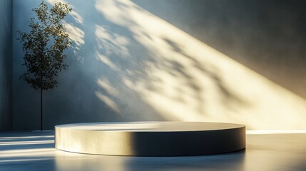 Fototapete - Minimalist setting with soft lighting creating a serene atmosphere in a modern studio space