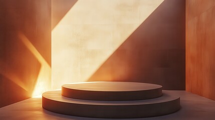 Fototapete - Minimalist setting with soft lighting creating a serene atmosphere in a modern studio space