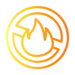 © Darwin Mulya - no fire Line Gradient Icon
