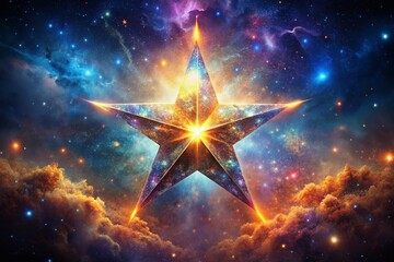Wall Mural - celestial dream: glimmering star dust in a surreal night sky