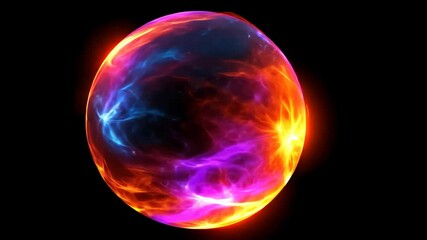 Wall Mural - flaming planet with molten lava, isolated in deep space, vibrant and intense, surreal and dynamic, a