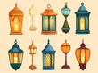 © +27.000 BOU - Decorative Lanterns: A vibrant array of meticulously crafted decorative lanterns, showcasing diverse shapes, colors, and intricate designs.