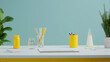 © Mabdul - Modern Minimalist Workspace With Yellow Accents