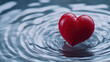 © newlifestock - heart shaped object floats on water, symbolizing love and detoxification, creating serene and calming atmosphere