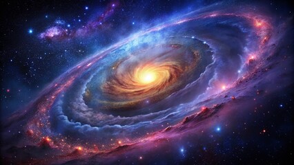 Wall Mural - cosmic nebula long exposure: starry night galaxy photography