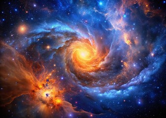 Wall Mural - Cosmic Nebula: Low Light Galaxy Starfield Photography