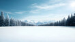 © Hestutiningsih - Snowy Winter Landscape With Pine Trees And Mountains