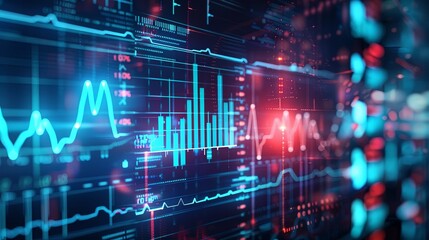 Poster - Medical indicators and charts showcasing data analysis and health trends in a research environment Generative AI