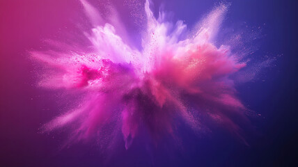 Wall Mural - Abstract powder splattered background creates a vibrant and colorful explosion for a joyful Holi celebration