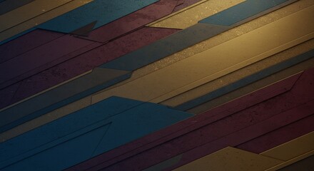 Poster - A colorful, abstract design with a metallic texture