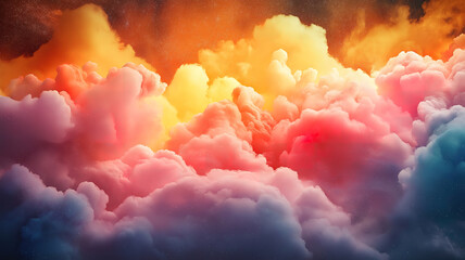 Wall Mural - colorful galaxy cloud swirls in the sky creating a captivating space background full of vibrant hues