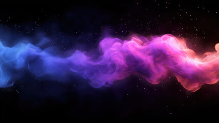 Wall Mural - Freeze motion of colored dust explosion capturing dynamic particles in mid-air