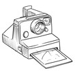 © nikagraphic - polaroid camera handdrawn illustration