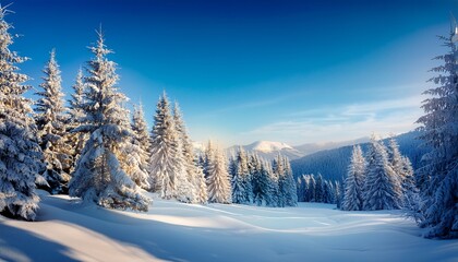 Wall Mural - beautiful winter landscape