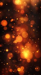 Wall Mural - A vibrant background of glowing orbs in warm colors, ideal for digital design or art.