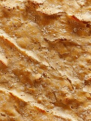 Aufkleber - Close-up view of freshly baked bread with visible texture and crumbs ideal for bakery advertising and promoting new bread varieties Generative AI