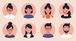© Royal Ability - Diverse group of people showcasing different hairstyles in flat vector art
